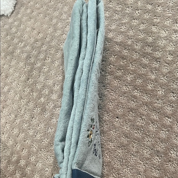 Embroidered Blue Kitchen Towel - Picture 3 of 4